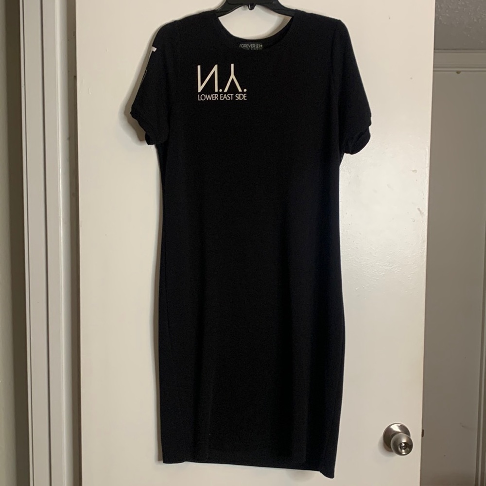 Forever 21 Black Bodycon Midi Dress